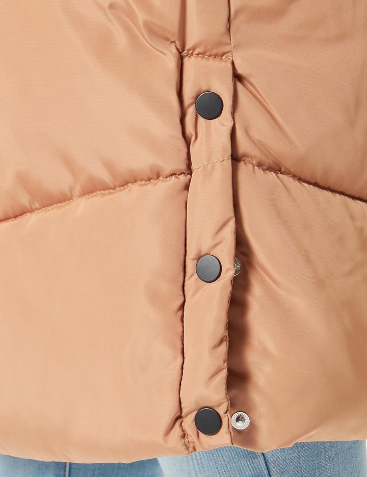 VERO MODA Damen Vmhalsey Coat Boos Mantel S Tigers Eye, S Tigers Eye