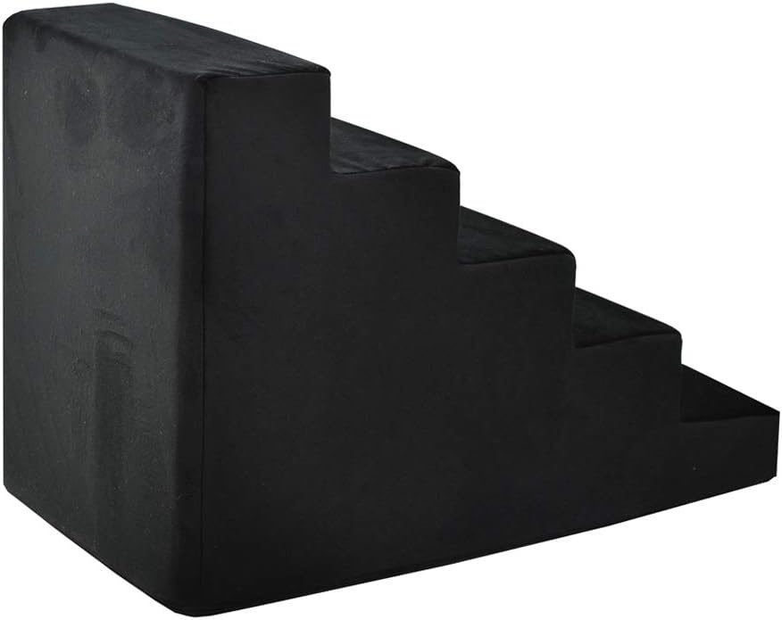 Hundetreppe 50 cm hoch | Katzentreppe Haustiertreppe | 5 Stufen | Hunde Katzen Haustier | für Bett u