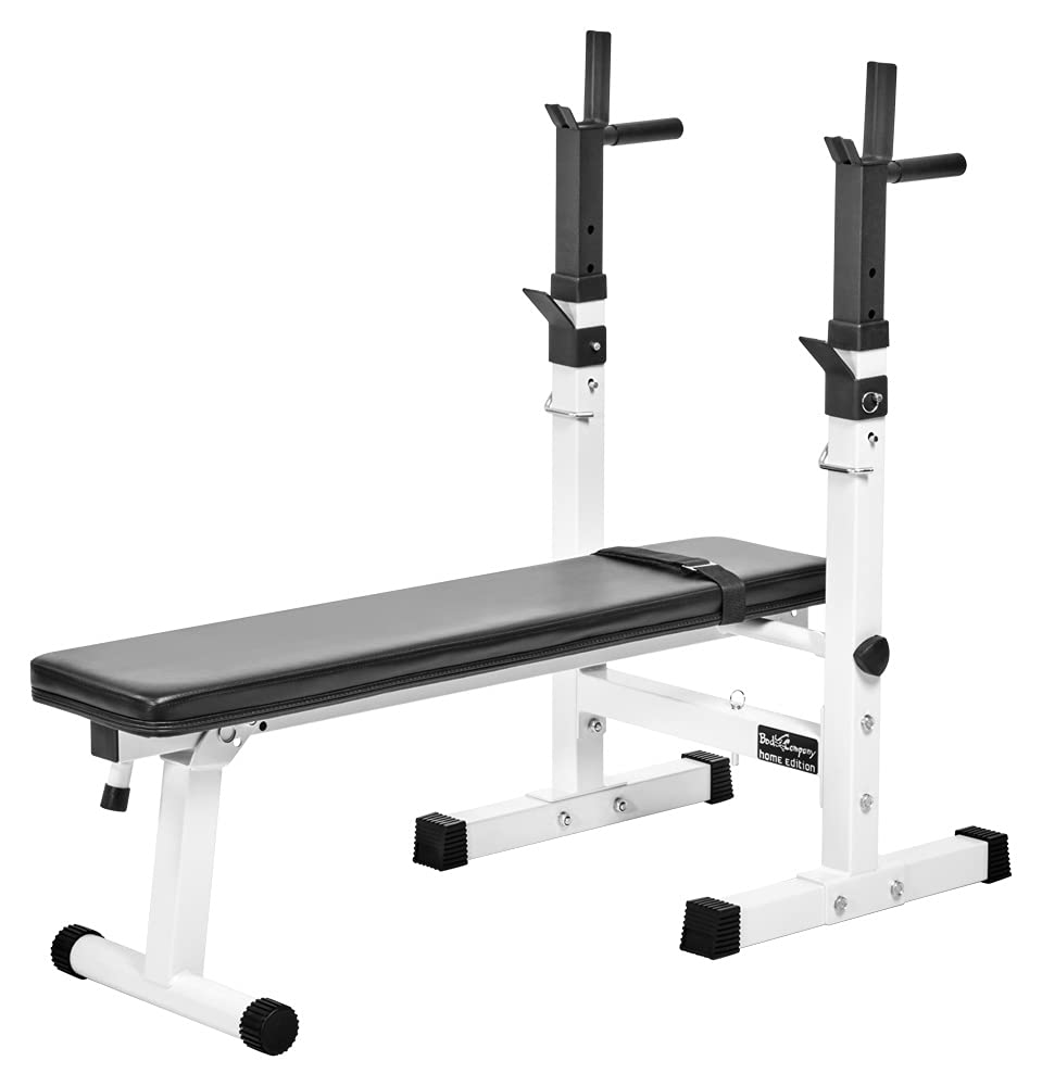 Bad Company Hantelbank mit Hantelablage inkl. Dip-Station I Klappbare Schrägbank für das Homegym I M