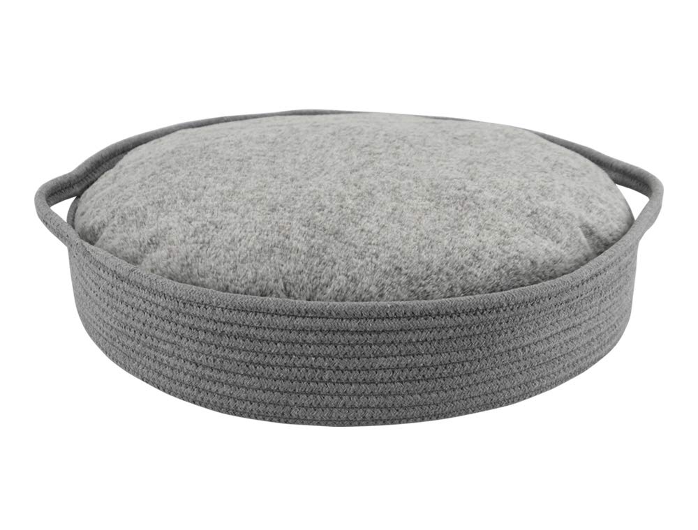 Nobby Korb mit Plüschkissen rund NOLA, grau Ø 45 x 10 cm, 1 Stück