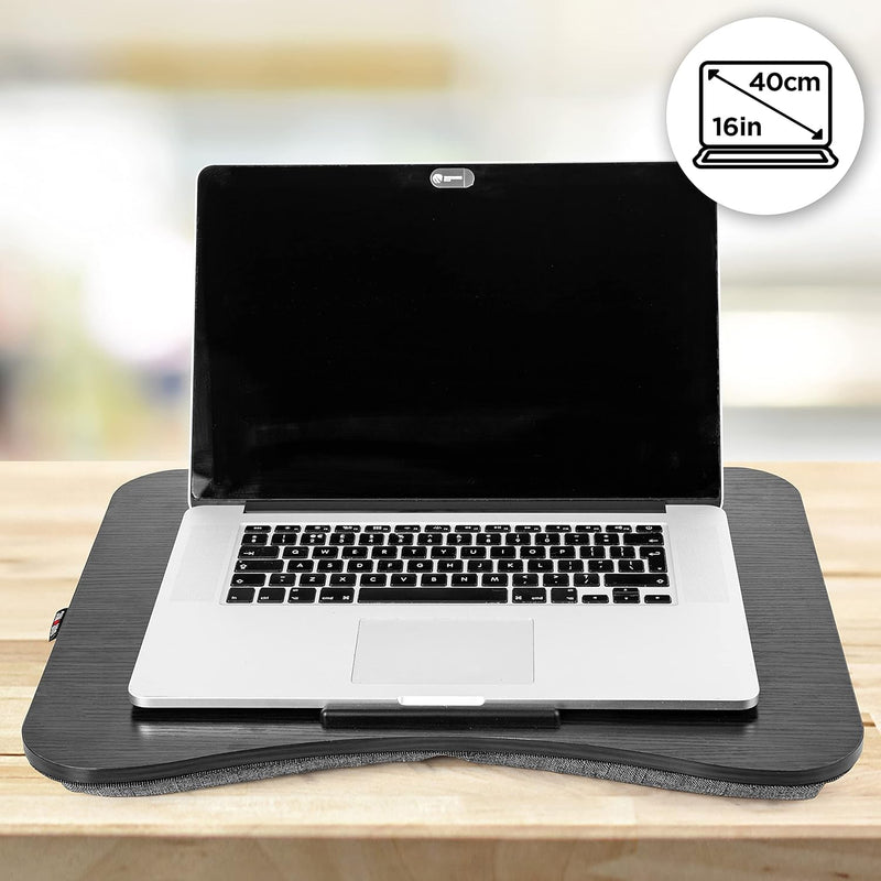 Duronic DML432 Laptopständer, Ergonomischer Laptop Tisch mit Kissen, Laptop Halterung mit Schaumstof