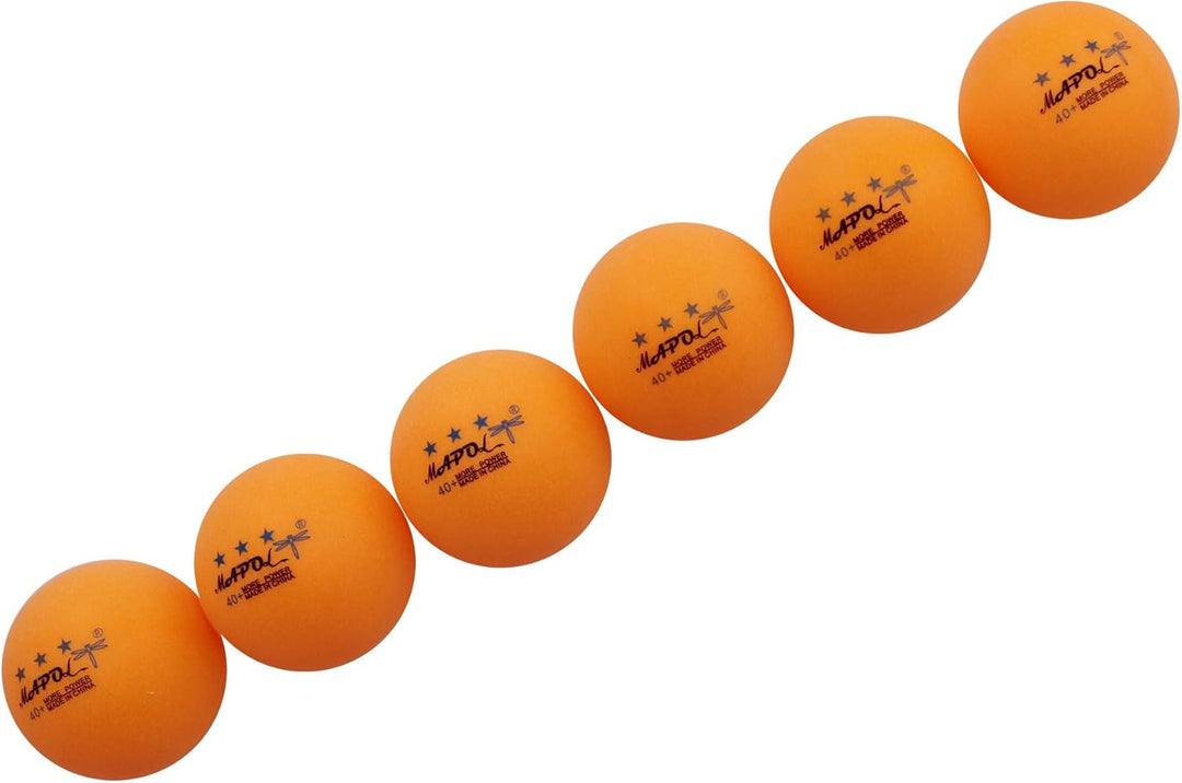 MAPOL Tischtennisbälle, 3 Sterne, Orange, 100 Stück