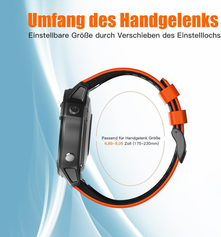 ANBEST Armband für Garmin Fenix 6 Pro/7 Pro/Epix 2/Fenix 8 47mm Armband, 22mm Quick Fit Armbänder fü