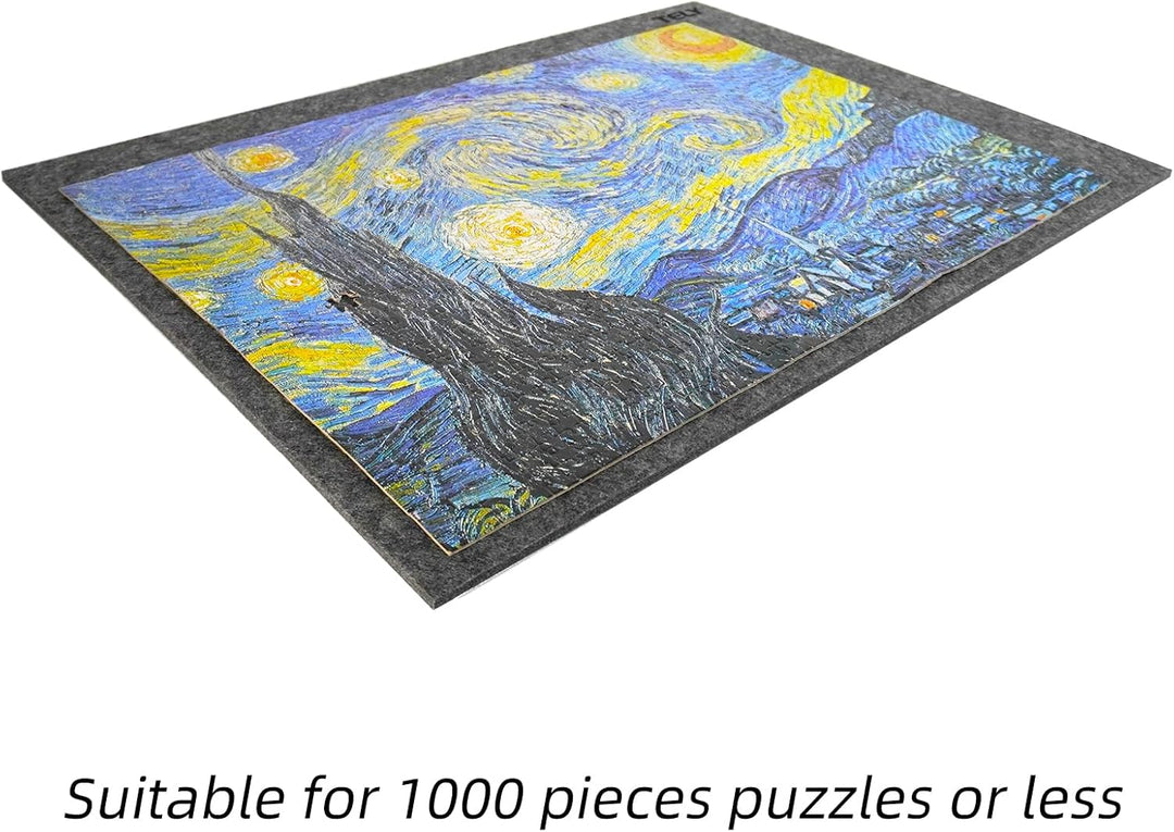 TELY Klappbare Puzzlematte aus Filz für bis zu 1000 Puzzleteile, faltbar zur einfachen Aufbewahrung,