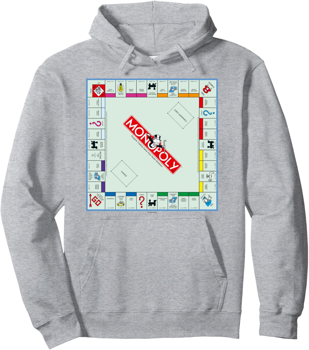 Monopoly Vintage Classic Board Game Color Logo Pullover Hoodie