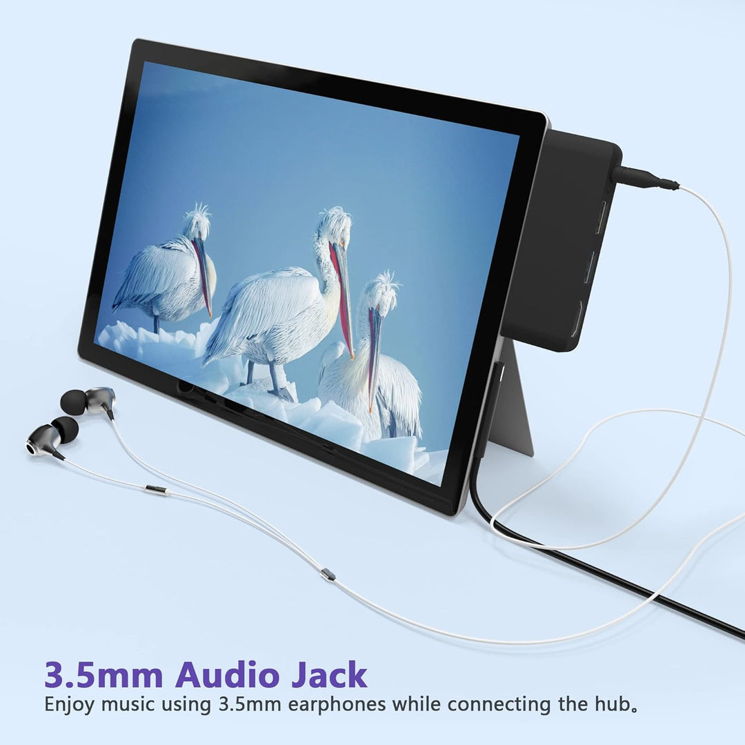 Surface Go 4/Go 3/Go 2/Go Hub Docking Station, 4-in-2 USB C Dockingstation für Surface Go mit 4K-HDM