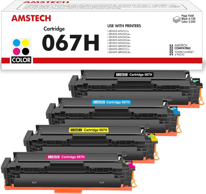 067H 067 Toner Set Kompatible für Canon 067H 067 i-SENSYS MF657Cdw MF655Cdw MF651Cw LBP631Cw LBP633C
