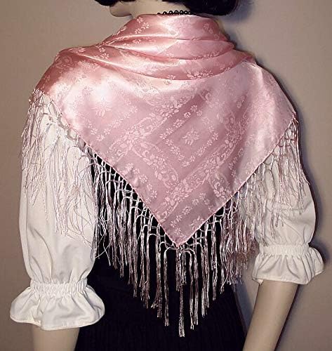 Seidentuch Dirndl-Trachtentuch Tuch 75 x 75cm Dirndltuch 100% Seide Fransentuch für Tracht Trachtens