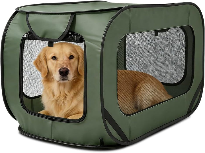 Hundebox Faltbar, 92 x 52 x 52 cm Tragbar Transportbox Hund für Katzen and Hunde Oxford Stoff Hundet