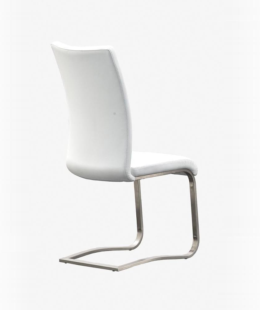 Robas Lund Esszimmerstuhl 2-er Set weiss, Stuhl belastbar bis 130 kg, mit Kunstlederbezug, Gestell E