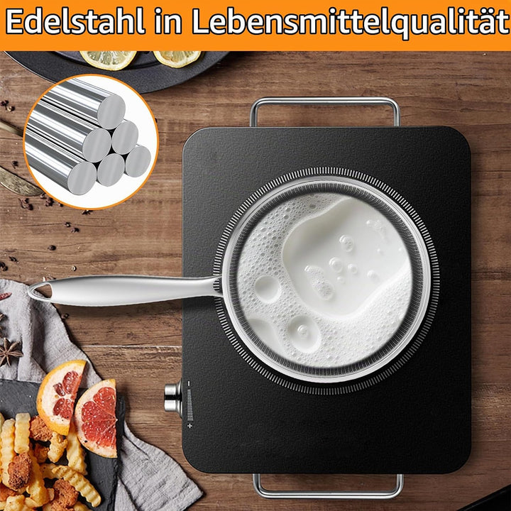 Stielkasserolle,Waben Antihaft Pfanne 18 cm Edelstahl mit Ergonomischem Griff,Antihaftbeschichtete K