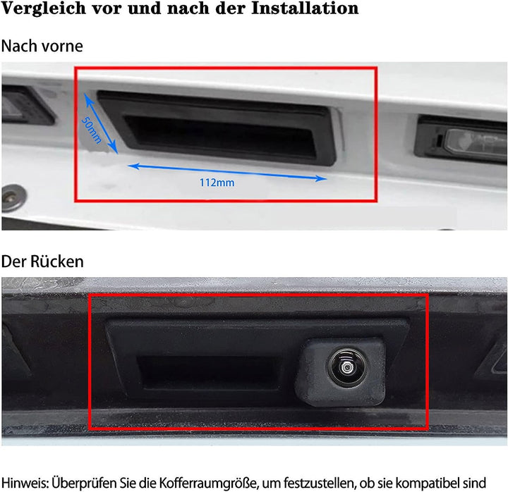 HD 720P Auto Rückfahrkamera für Audi A4L A5 A3 Q3 Q5 RS6 für VW Passat Tiguan Jetta Sharan Lavida Sk
