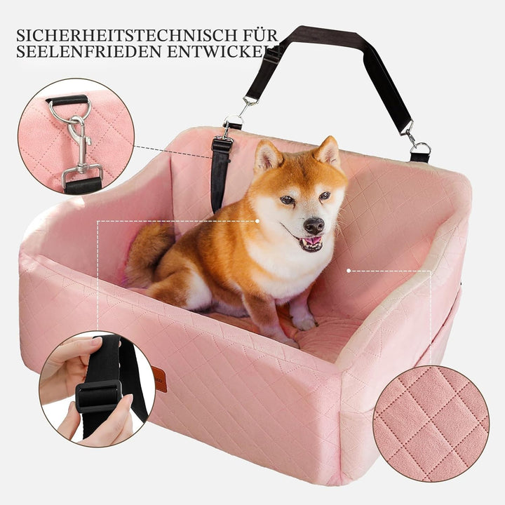 Haustier-Autositz für grosse Hunde, weicher Stoff, Haustier-Reisebett-Füllung, Memory-Schaum, Zwei S