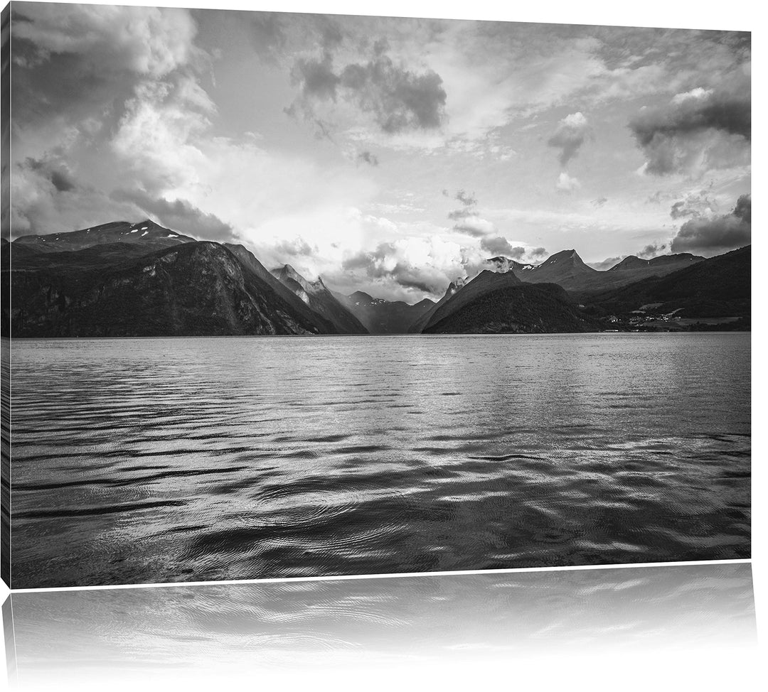 Pixxprint Landschaft im Norden als Leinwandbild | Grösse: 100x70 cm | Wandbild | Kunstdruck | fertig