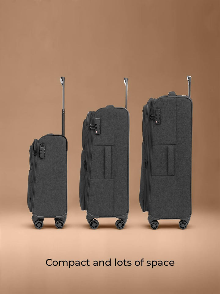 REDOLZ Koffer-Set 3-teilig für Damen & Herren | leichte & stabile Reise-Trolleys, hochwertiges Softc