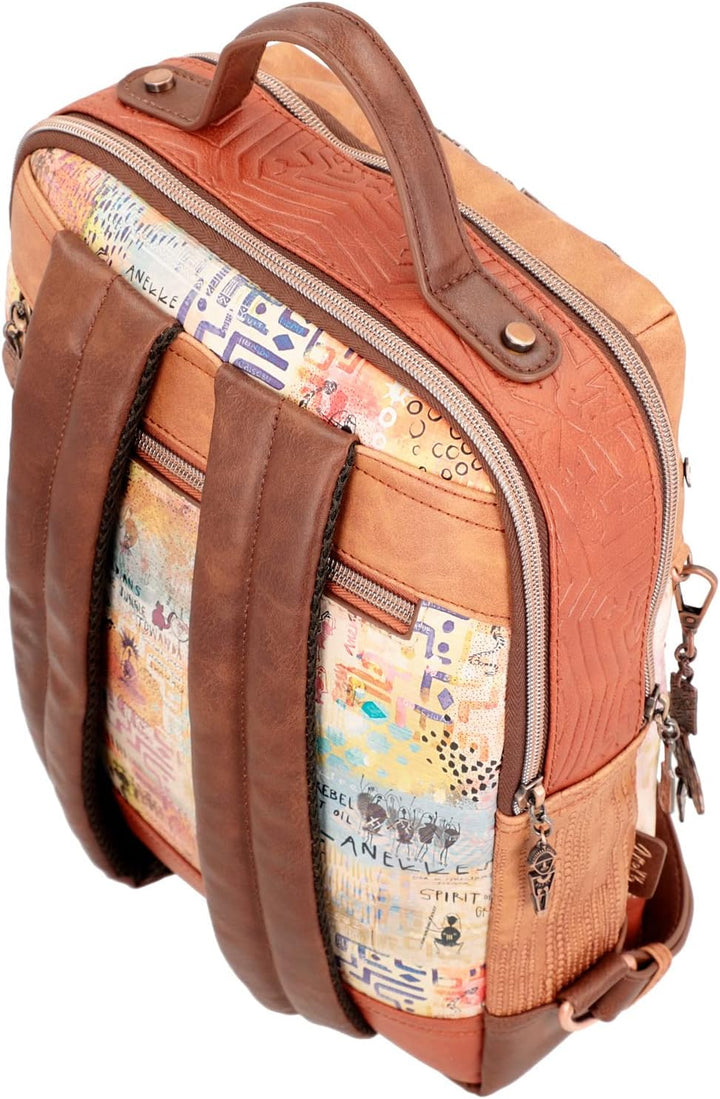 Anekke Damen Doppelfach Rucksack für unterwegs, bunt
