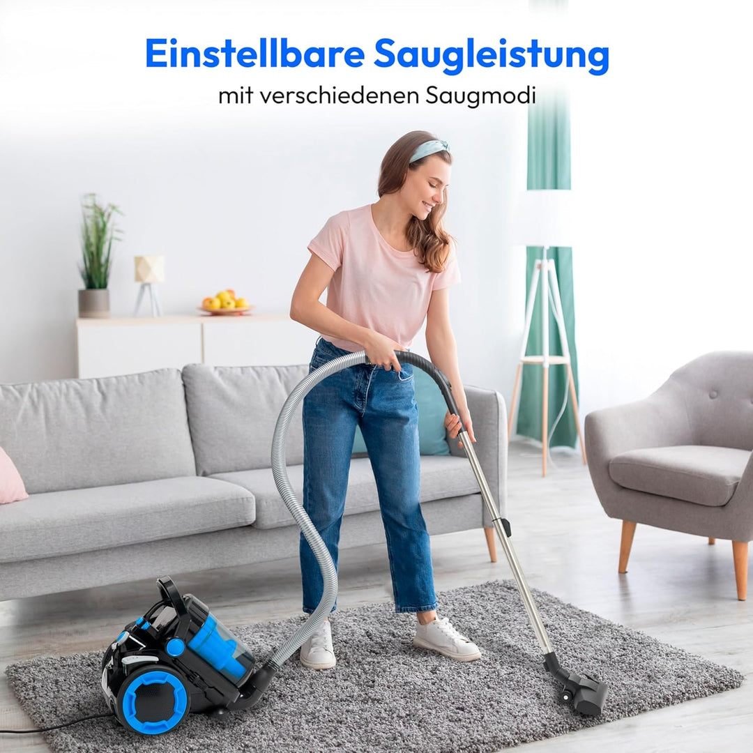 MEDION Beutelloser Zyklon-Staubsauger P2000 (700 Watt Leistung, 2 Liter Staubbehälterkapazität, wasc