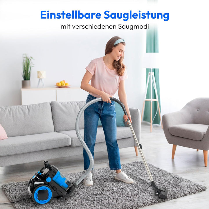 MEDION Beutelloser Zyklon-Staubsauger P2000 (700 Watt Leistung, 2 Liter Staubbehälterkapazität, wasc