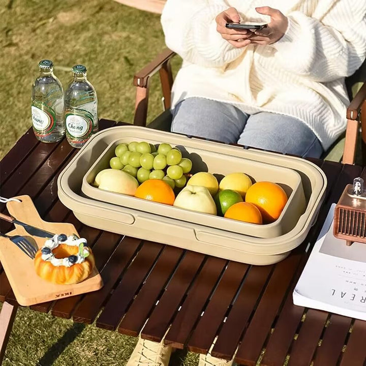 2-in-1 Klappbarer Picknickkorb mit Kühlfunktion – Wetterfeste Outdoor-Lösung mit integriertem Handyh