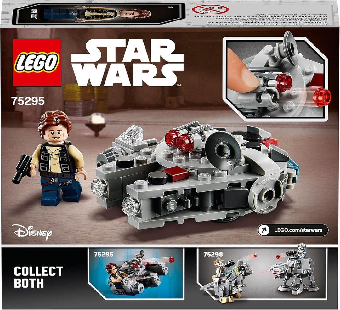 LEGO 75295 Star Wars Millennium Falcon Microfighter Spielzeug mit Han Solo Minifigur für 6-jährige J