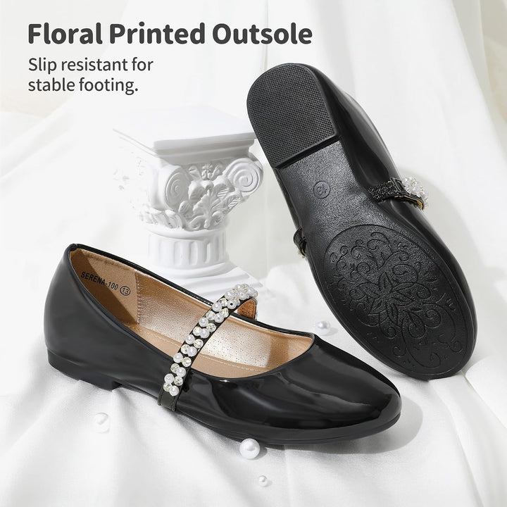 DREAM PAIRS Mädchen Mary Jane Strap Flache Schuhe Ballerinas Prinzessin Schuhe Flache Schulschuhe 31