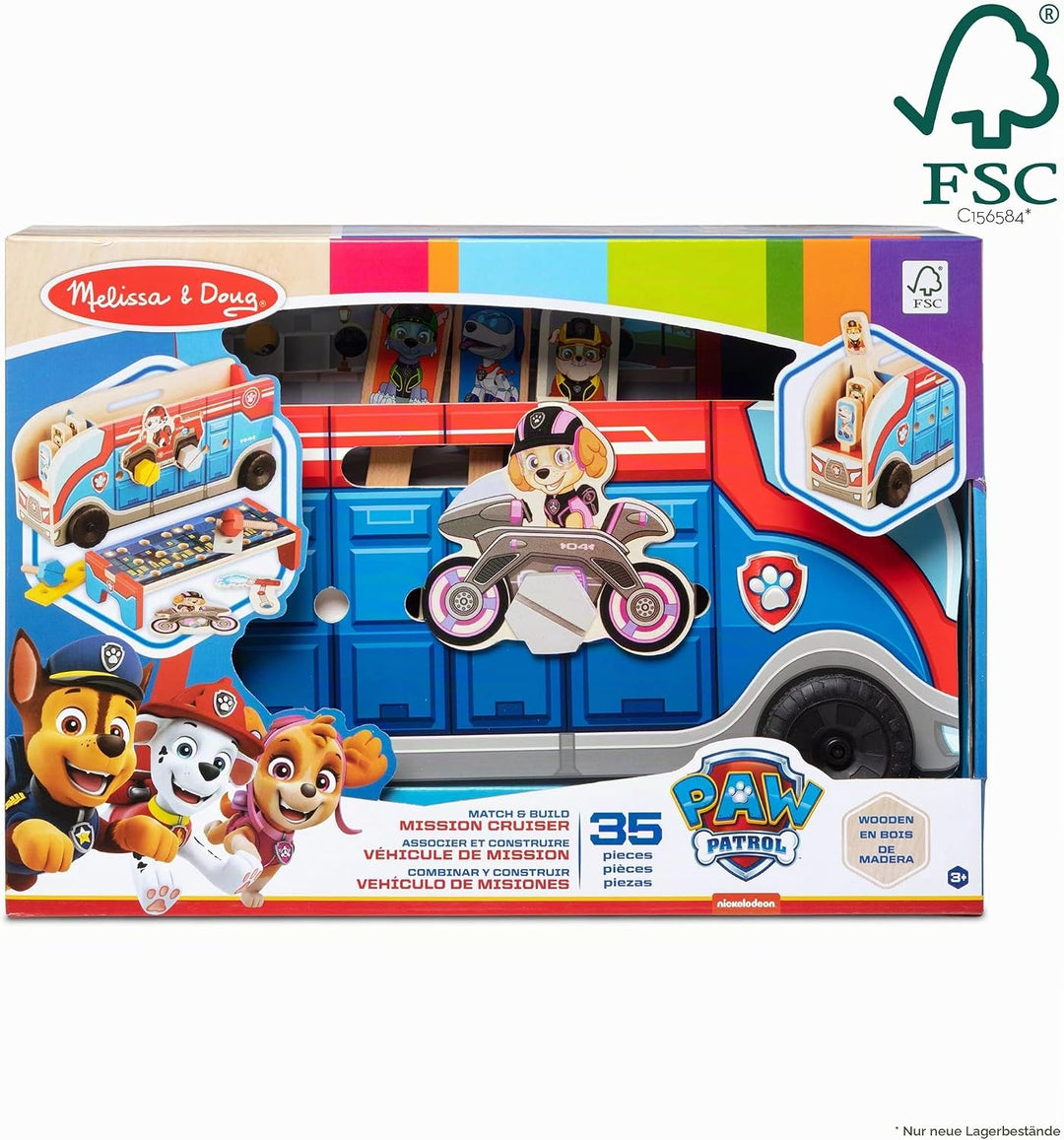 Melissa &amp; Doug PAW LKW für Missionen Zuordnen &amp; Bauen | Holzspielzeug | Entwicklungsspielzeug bauen
