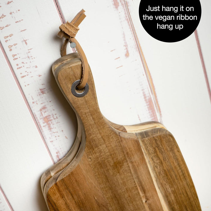 Moritz &amp; Moritz 2x Schneidebretter Holz 33x18cm - Holzschneidebretter aus massiver Akazie - Servierb