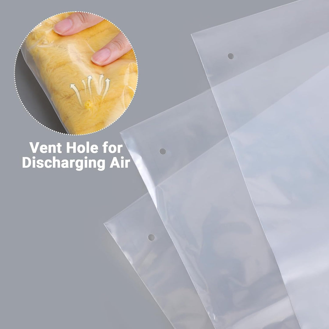 Zip Beutel Gross, 50 Stück 35 * 45cm Wiederverschliessbare Beutel für Kleidung, Transparente und Ver