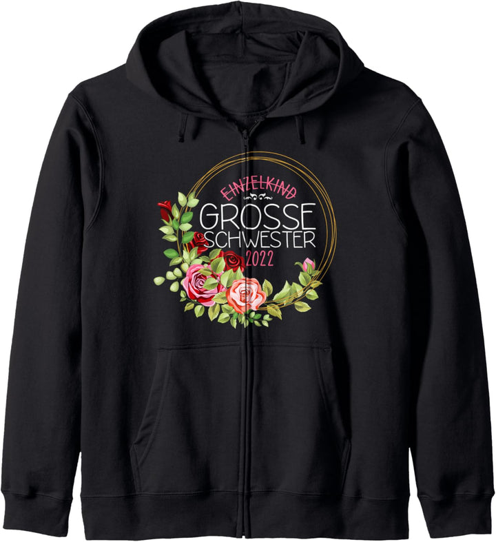 Einzelkind Grosse Schwester 2022 Geschwister Geschenk Kapuzenjacke