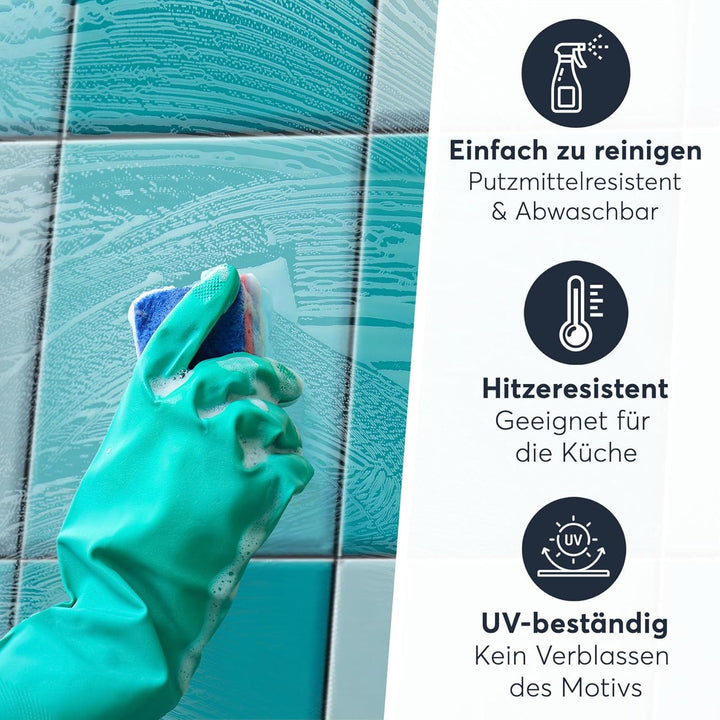 CREATISTO Klebefliesen Stickerfliesen Fliesenfolie - Aufkleber Folie für Fliesen I Klebefliesen Deko