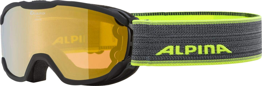 ALPINA Unisex Skibrille Skibrille (1er Pack) Einheitsgrösse black-neon yellow, Einheitsgrösse black-