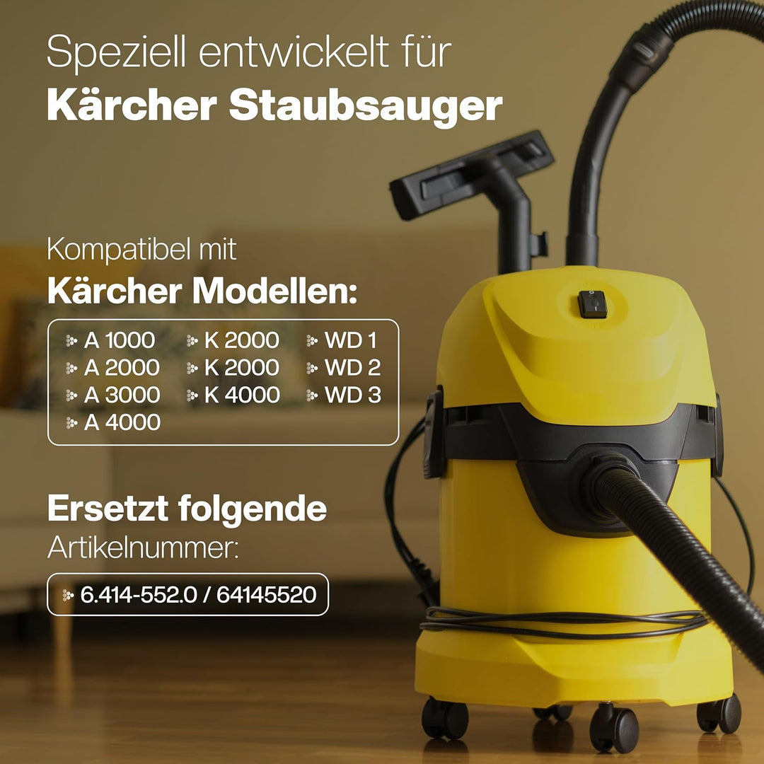 10 Staubsaugerbeutel für Kärcher Staubsauger WD3 Beutel Filtertüten 6.959-130.0/69591300 10x WD3