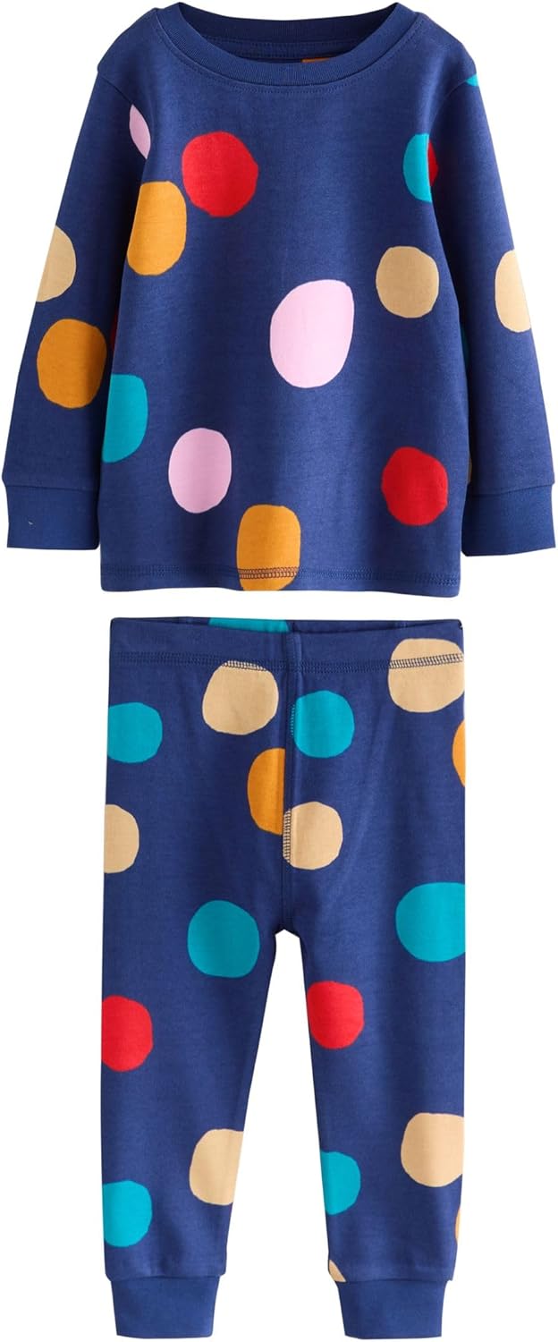 NEXT Mädchen Snuggle Schlafanzüge, 3er-Pack 104-110 Red/Navy Dog Applique, 104-110 Red/Navy Dog Appl