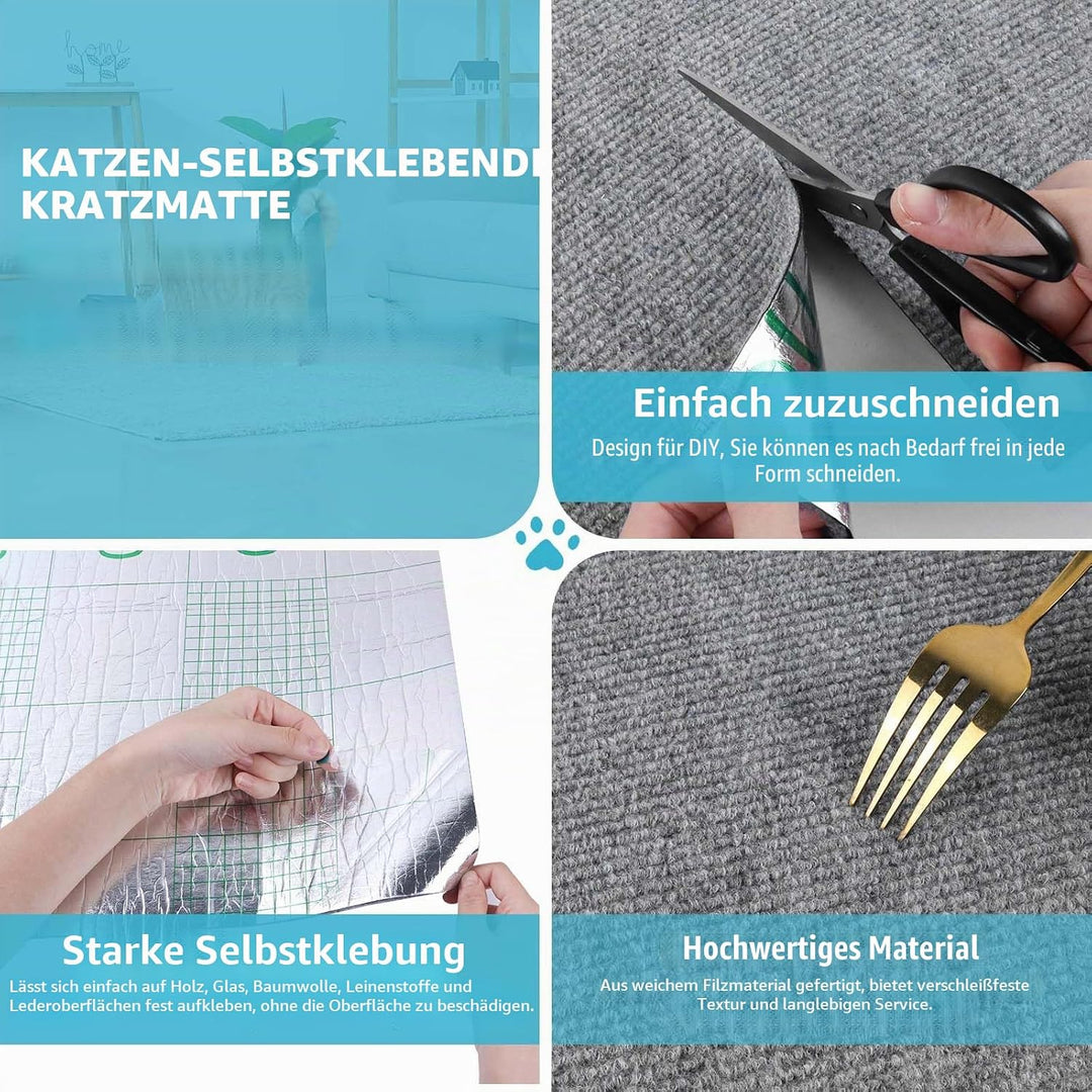 Kratzmatte Katze selbstklebend Kratzteppich Katze Wand Kratzbretter Sofa Kratzschutz Kratzmatte für