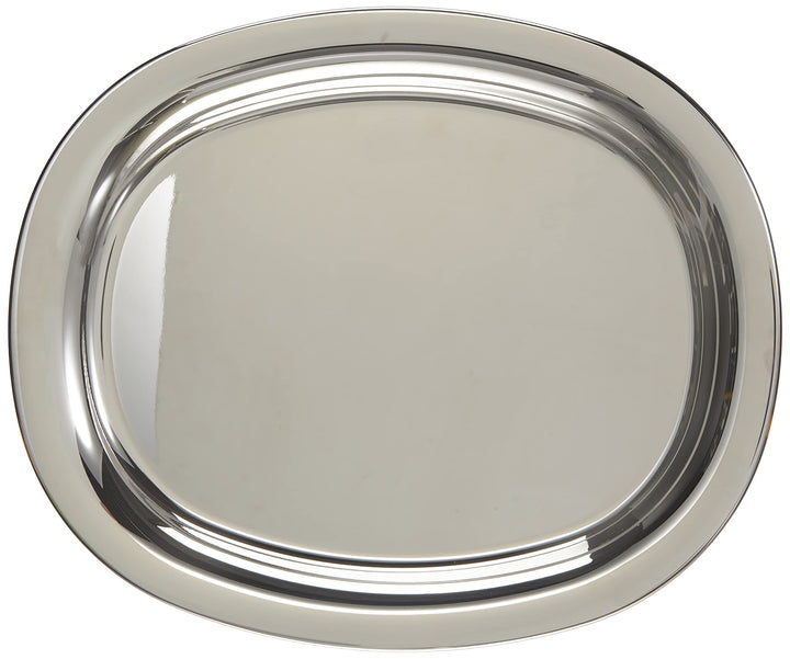 Alessi Servierplatte, Edelstahl, Silber, 14.5 x 30 x 13.5 cm 14.5 x 30 x 13.5 cm Silber, 14.5 x 30 x