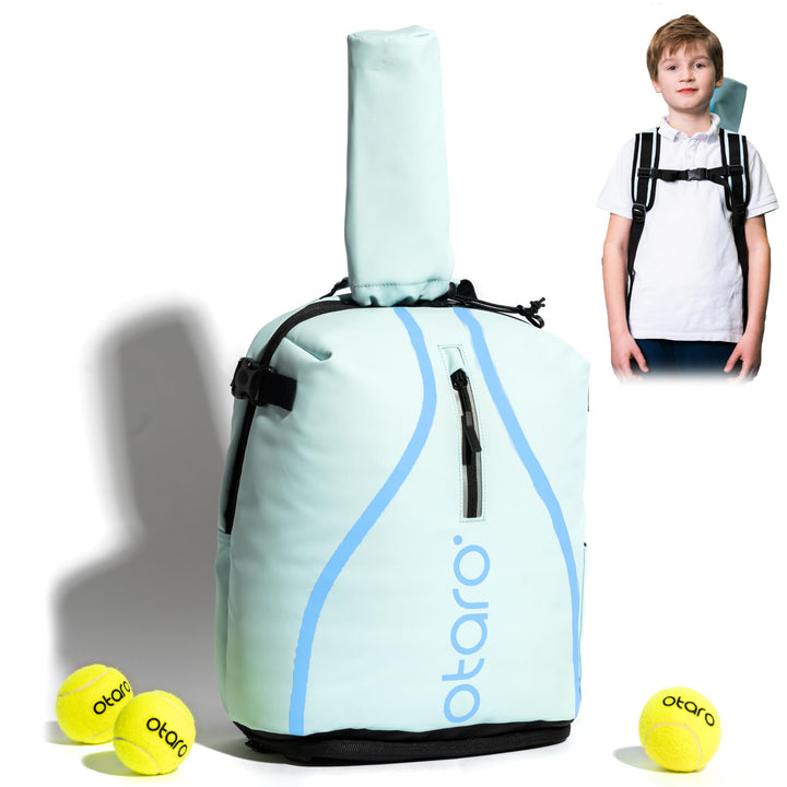 Otaro Tennisrucksack Kinder (19L) | Premium | Inkl. Separierten Schuhfach & Schlägerschutz | Deutsch