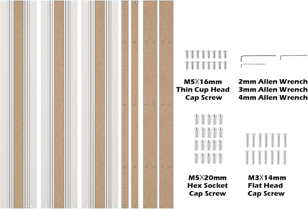 Genmitsu 4060 Hybrid-Spoilboard-Tisch aus Aluminium und MDF für 4040-PRO CNC-Fräsmaschine, Grösse 42