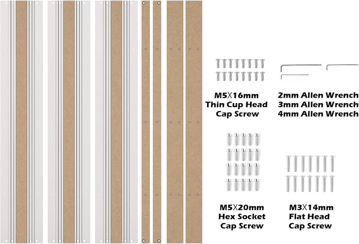 Genmitsu 4060 Hybrid-Spoilboard-Tisch aus Aluminium und MDF für 4040-PRO CNC-Fräsmaschine, Grösse 42