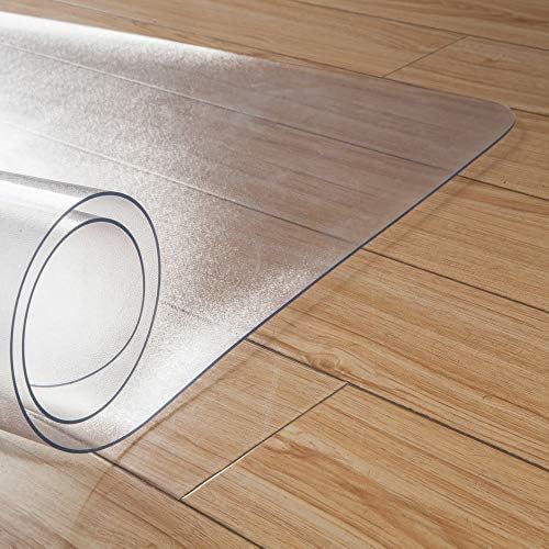 Kuyal Clear Stuhlmatte, Fussbodenschutz für Bürostuhl, 90x120cm Transparente Stuhlmatte für Hartböde