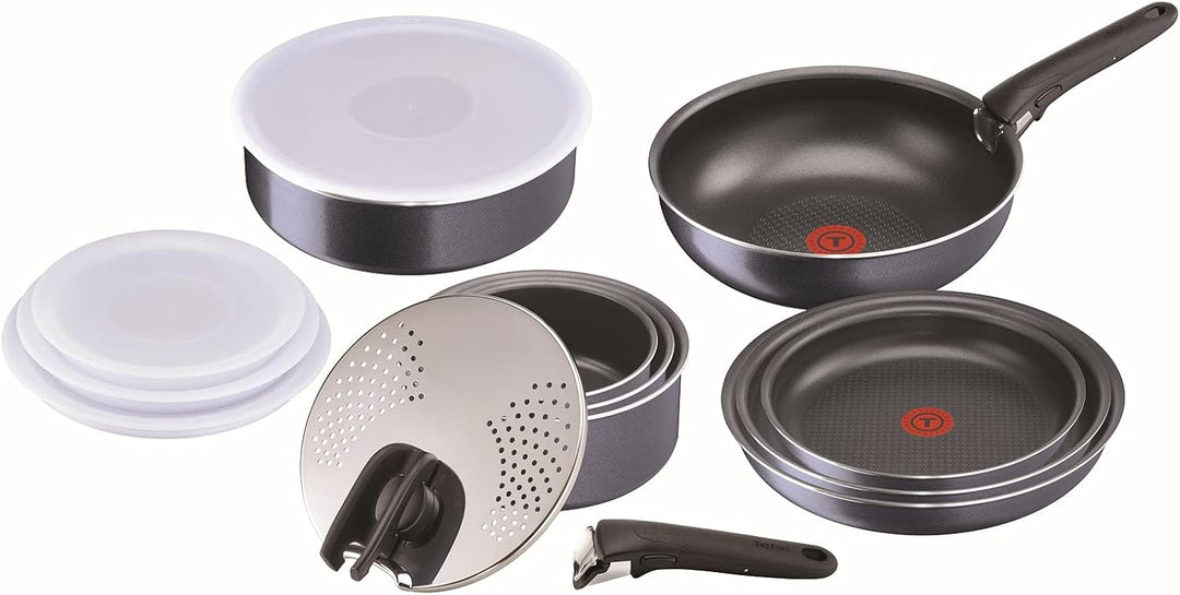 Tefal L2319102 Ingenio Elegance Schmorpfanne, 26 cm + 1 Griff + 1 Deckel, 26 cm, Glitzer, für alle H