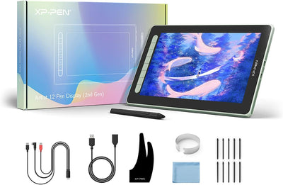 XP-PEN Artist 12 2. Generation Grafiktablett 11,9 Zoll Pen Display volllaminiert, X3 Smart-Chip batt