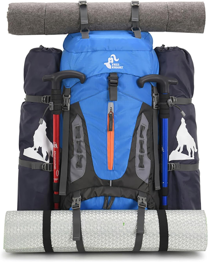 Bseash 60 l wasserdichter leichter Wanderrucksack mit Regenschutz, Outdoor-Sport, Reisen, Tagesrucks