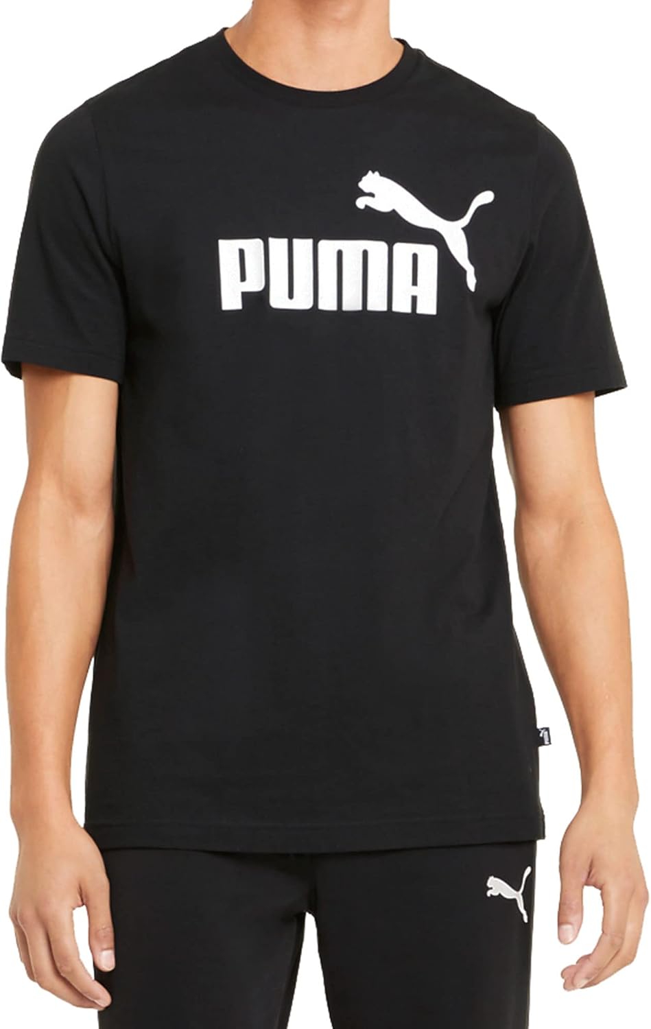 PUMA Herren Ess Logo Tee T-shirt M Schwarz, M Schwarz