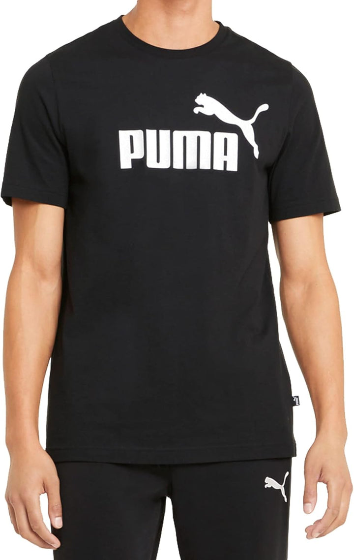 PUMA Herren Ess Logo Tee T-shirt M Schwarz, M Schwarz