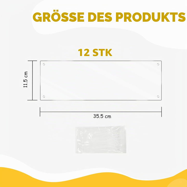 Haustierkäfig-Einlage,12 Stück Transparente Haustierkäfig Einlage PVC Haustierkäfigeinlage 35.6x11.5