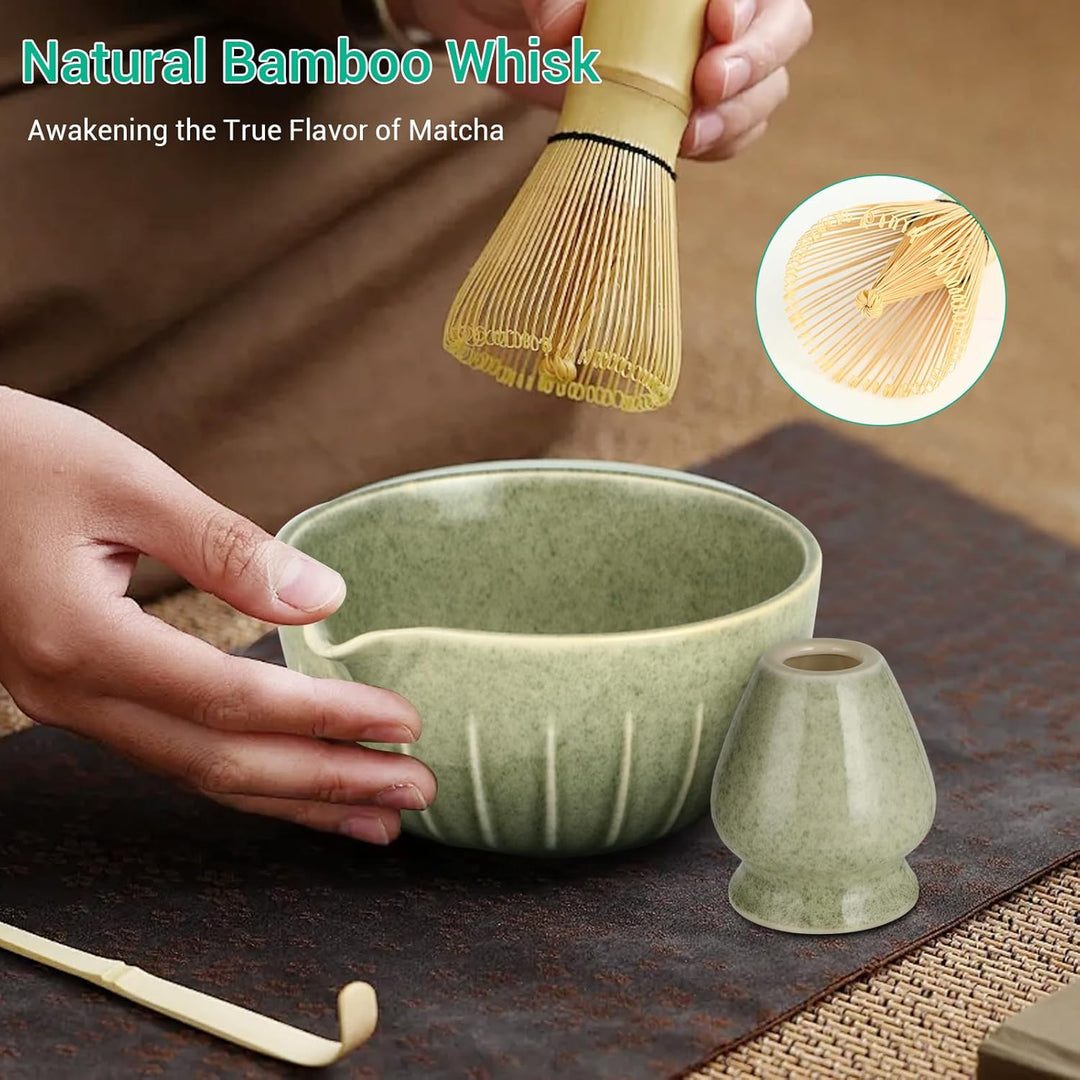 Matcha Set - Matcha Tea Set 7 Piece - Matcha Besen Set - für Einsteiger - Matcha Besen, Matcha Filte