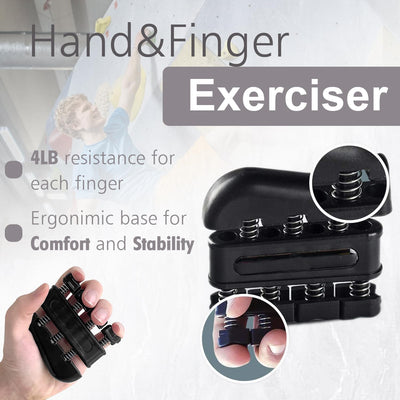 Handtrainer-Set, 10er-Pack, Fingertrainer, Grifftrainer im Paar mit Zähler, Fingerstrecker, Handgrif