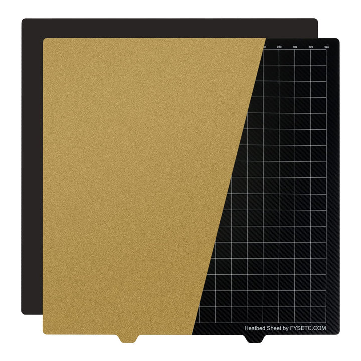 BCZAMD Ender 5 Plus 2022 Build Plate JanusBPS-PET Platform Gold Textured Powder PEI+PET Carbonn Fibr