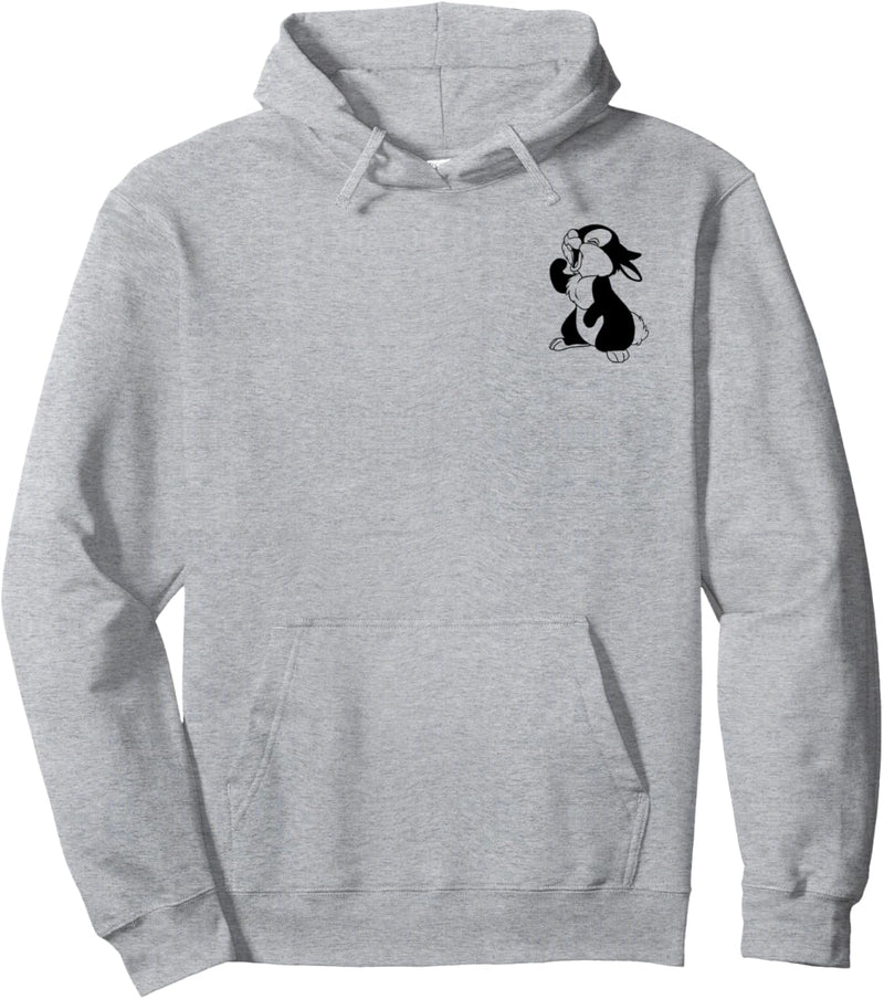 Disney Bambi Thumper Left Chest Vintage Bunny Icon Pullover Hoodie