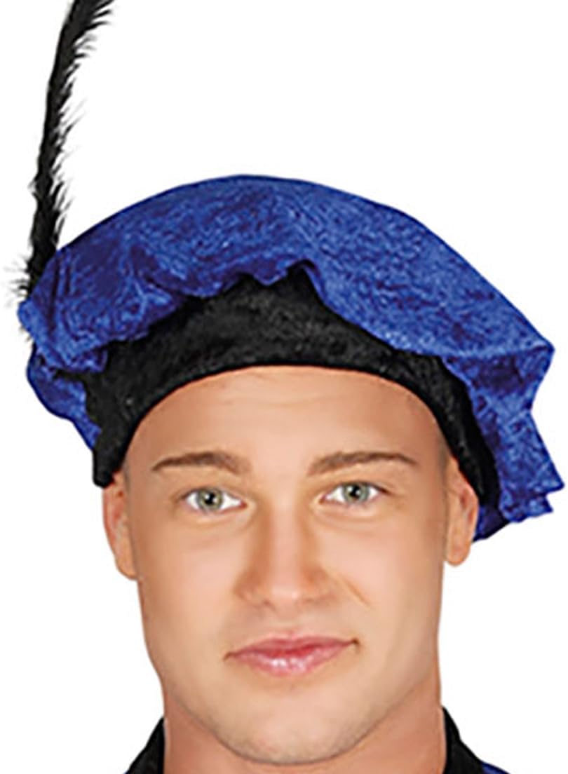 Blauer Page Kostüm für Herren - Hemd, Hut und Hose - Ideal für Silvesterpartys und Feiern - Historis